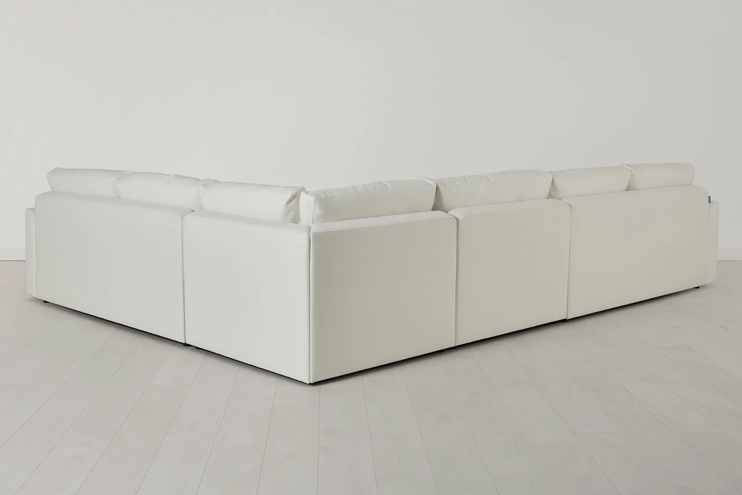 Model 13 Large Corner Sofa with Ottoman, White - Image 3