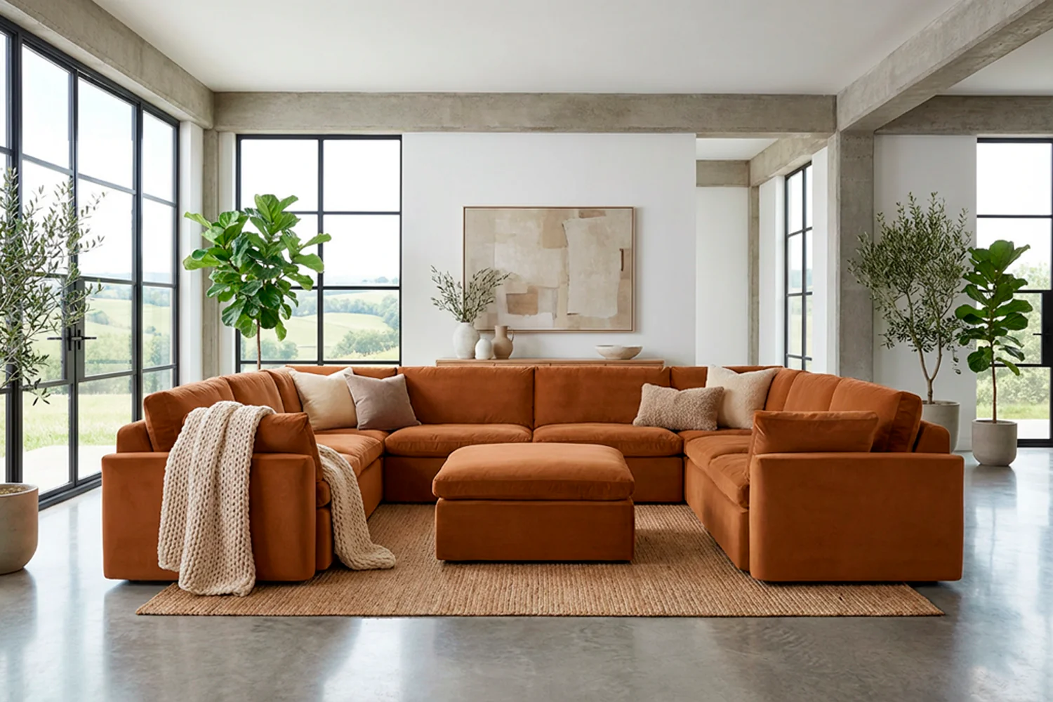 Model 13 U Shaped Sofa, Bronze - Image 2