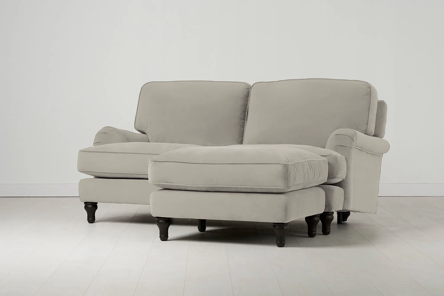 Model 15 2 Seater Sofa with Ottoman, Bone - Image 2