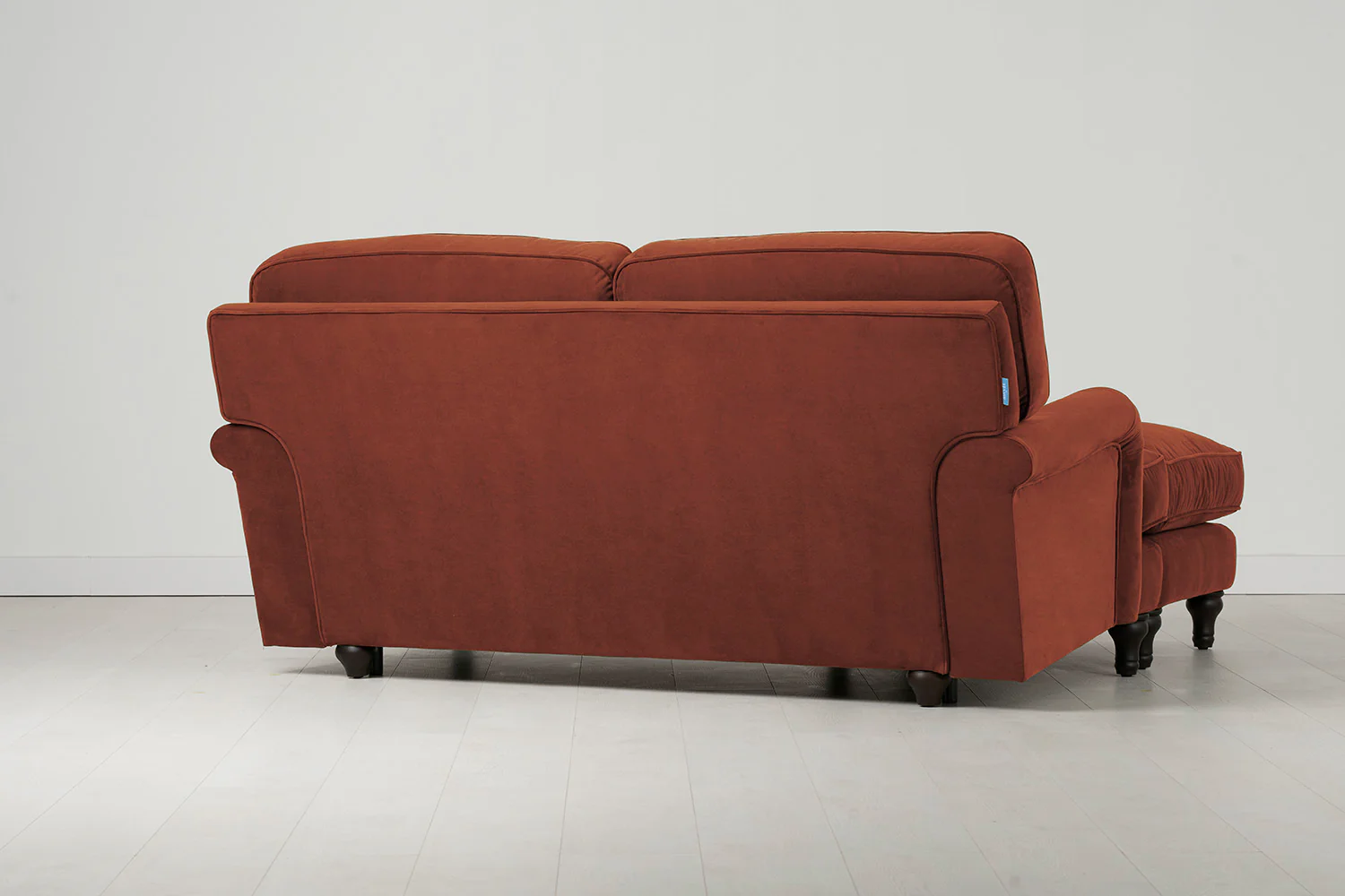 Model 15 2 Seater Sofa with Ottoman, Brick - Image 3