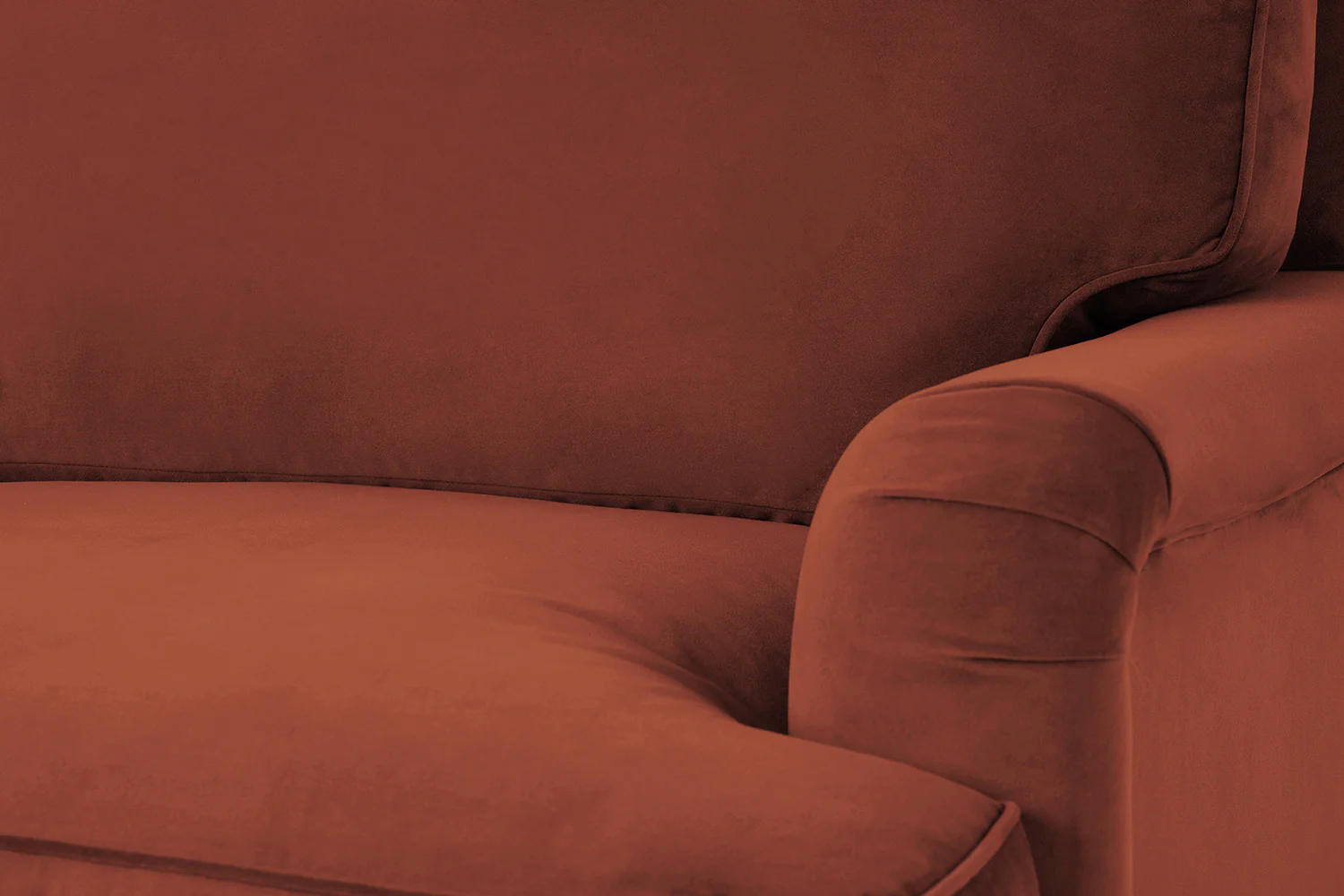 Model 15 2 Seater Sofa with Ottoman, Brick - Image 4