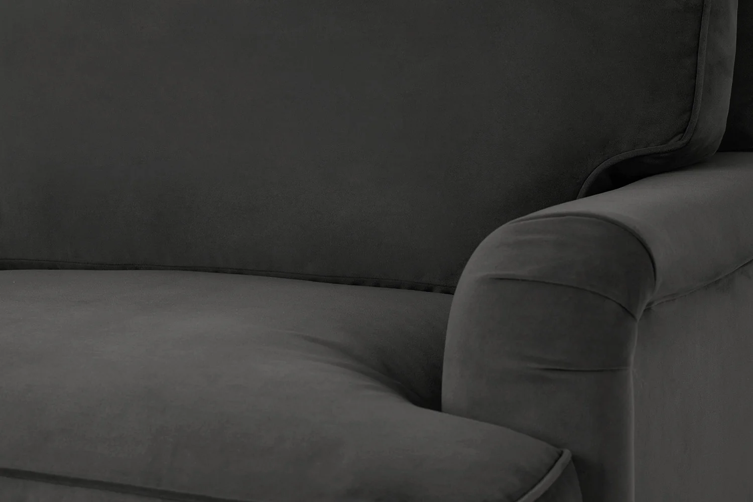 Model 15 2 Seater Sofa with Ottoman, Charcoal - Image 4