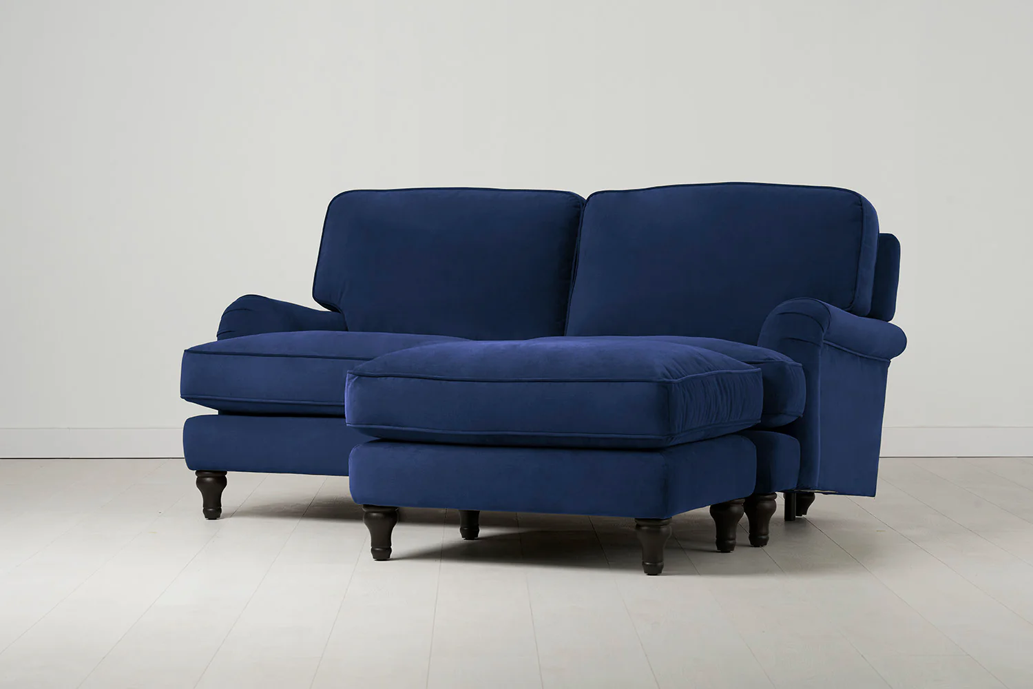 Model 15 2 Seater Sofa with Ottoman, Indigo - Image 2