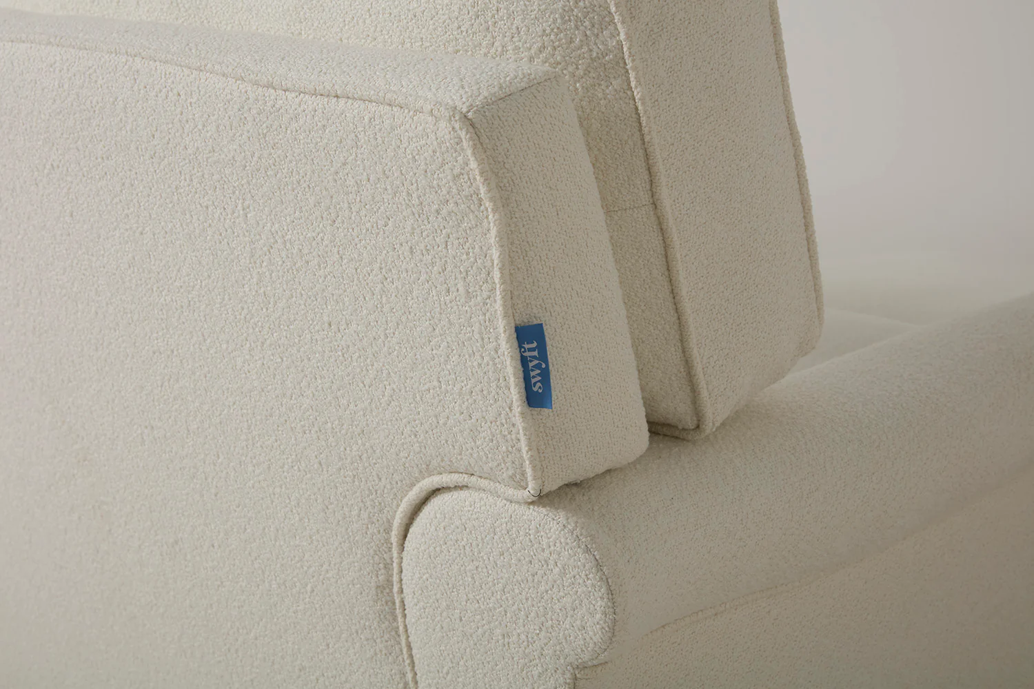 Model 15 2 Seater Sofa with Ottoman, Ivory - Image 11