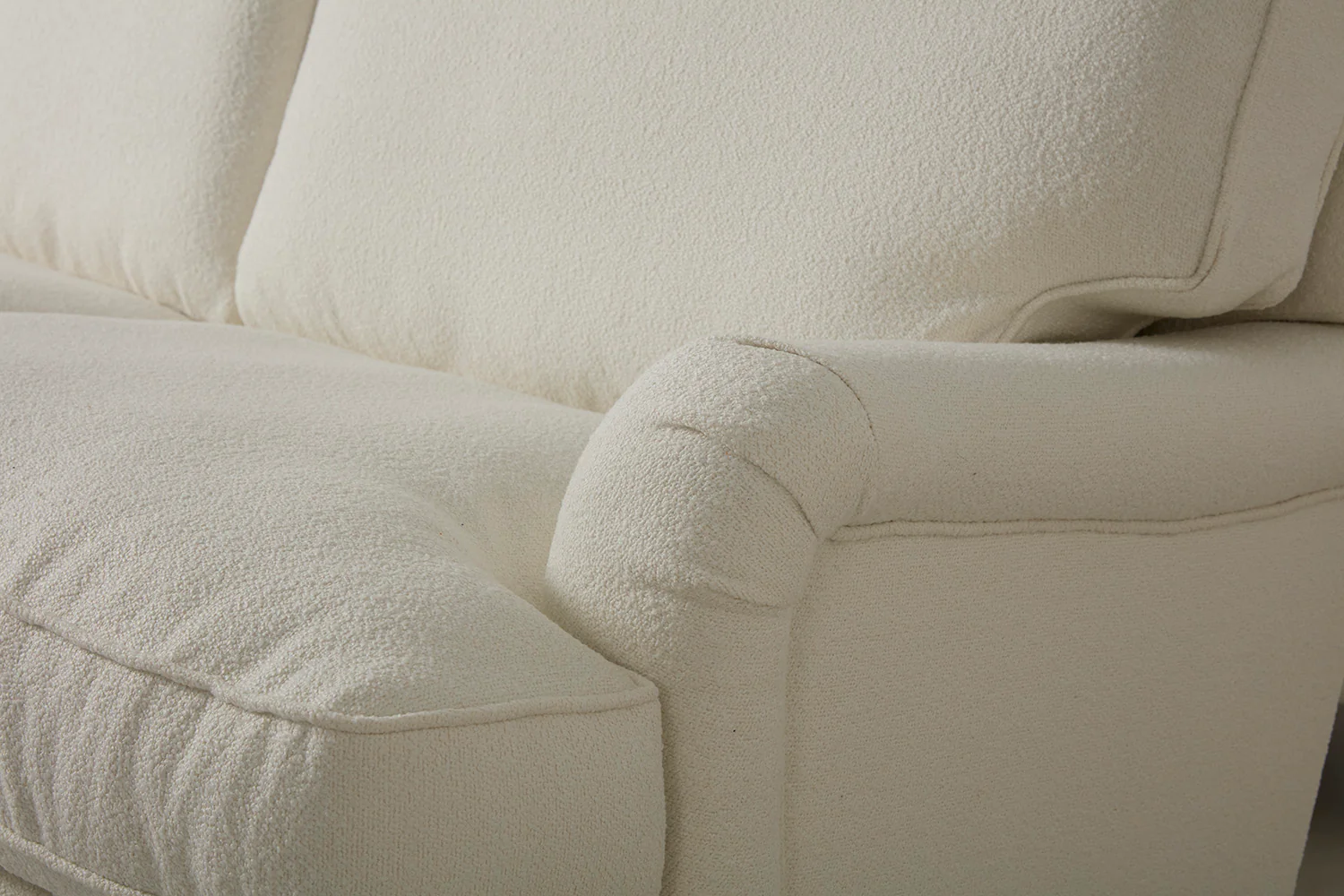 Model 15 2 Seater Sofa with Ottoman, Ivory - Image 6