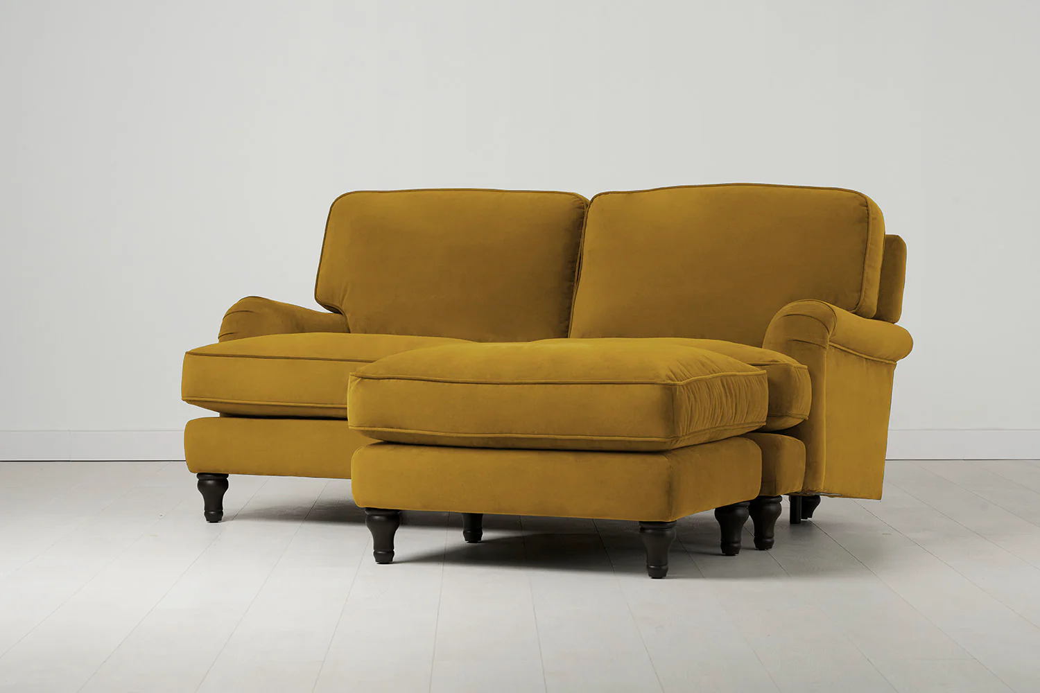 Model 15 2 Seater Sofa with Ottoman, Mustard - Image 2