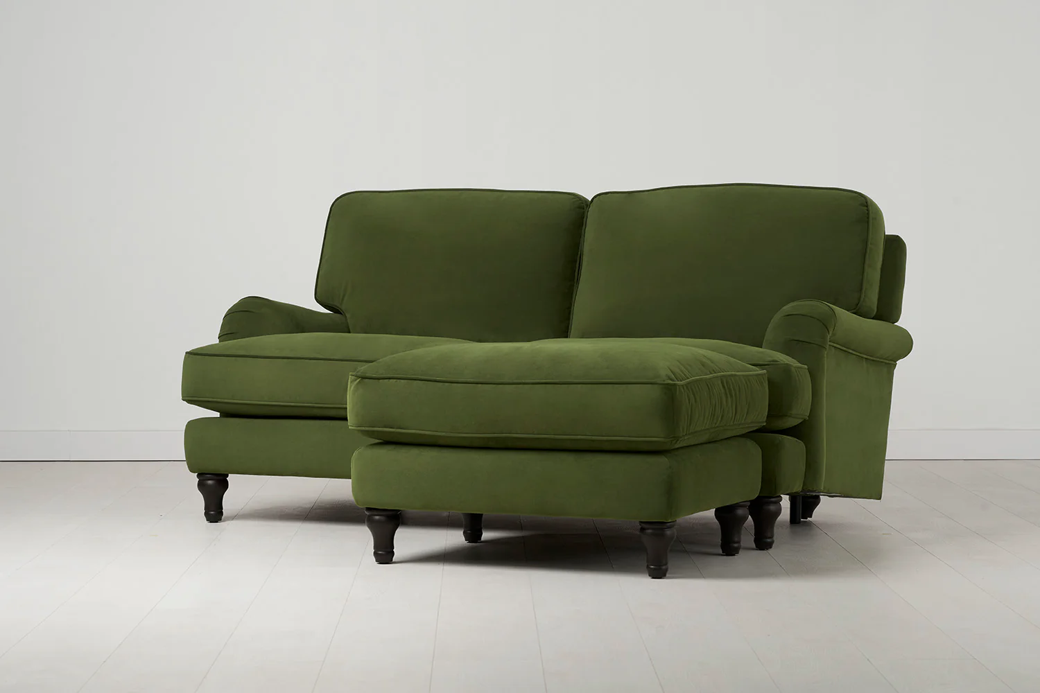 Model 15 2 Seater Sofa with Ottoman, Vine - Image 2