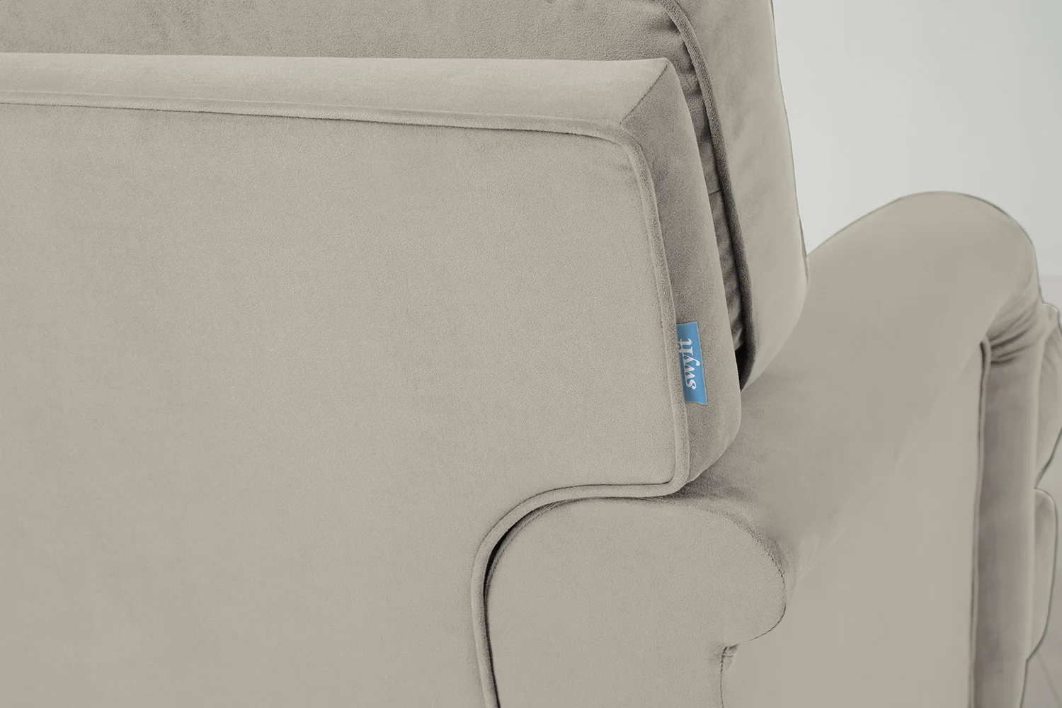 Model 15 3 Seater Sofa with Ottoman, Bone - Image 4