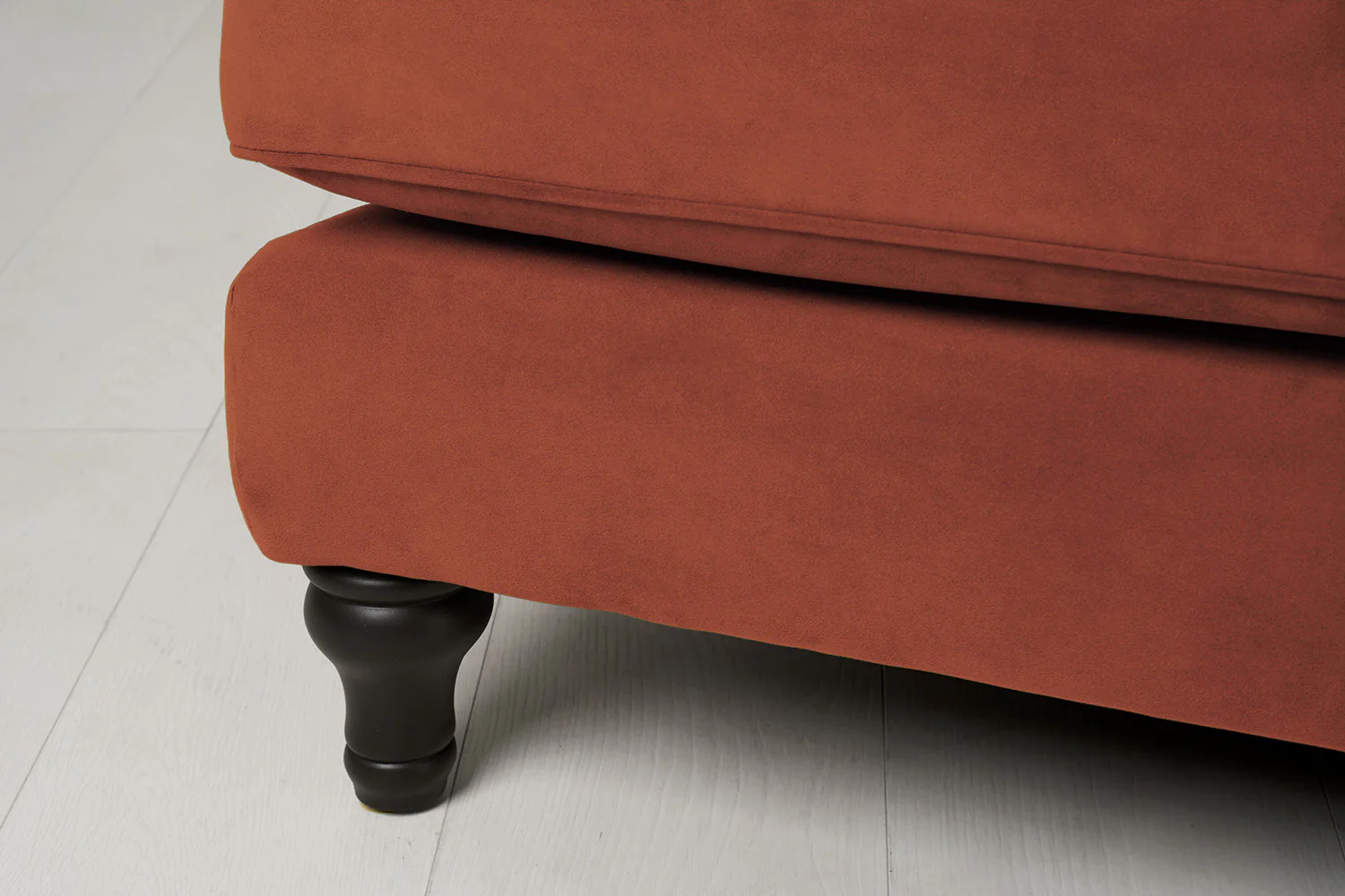 Model 15 3 Seater Sofa with Ottoman, Brick - Image 4