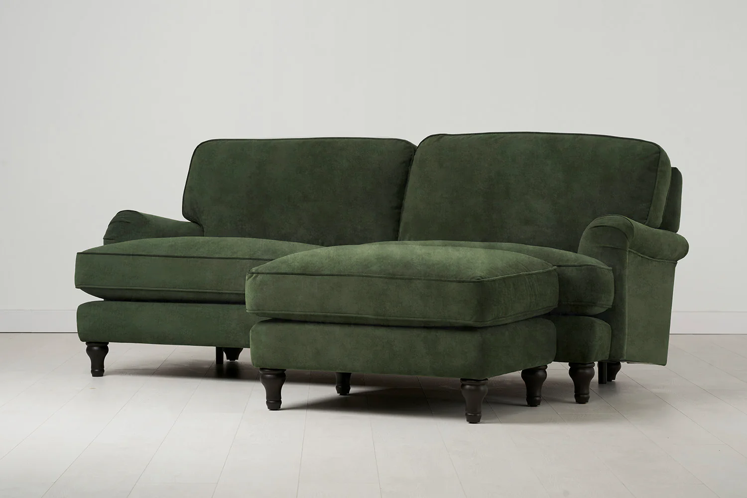 Model 15 3 Seater Sofa with Ottoman, Conifer - Image 3