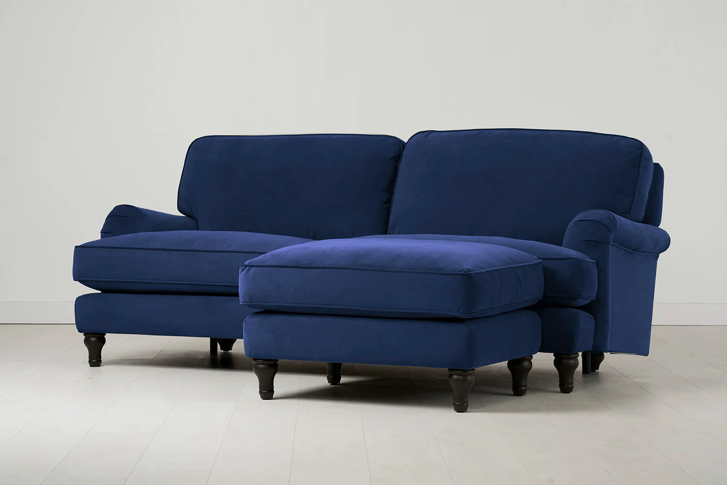 Model 15 3 Seater Sofa with Ottoman, Indigo - Image 3
