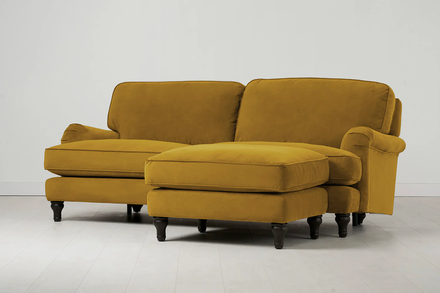 Model 15 3 Seater Sofa with Ottoman, Mustard - Image 2