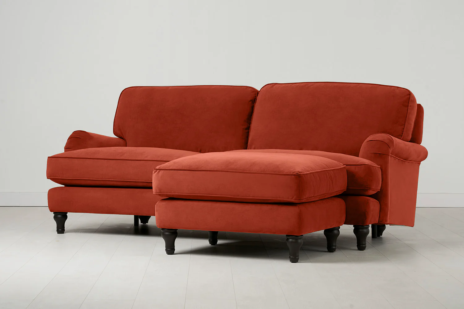 Model 15 3 Seater Sofa with Ottoman, Paprika - Image 2