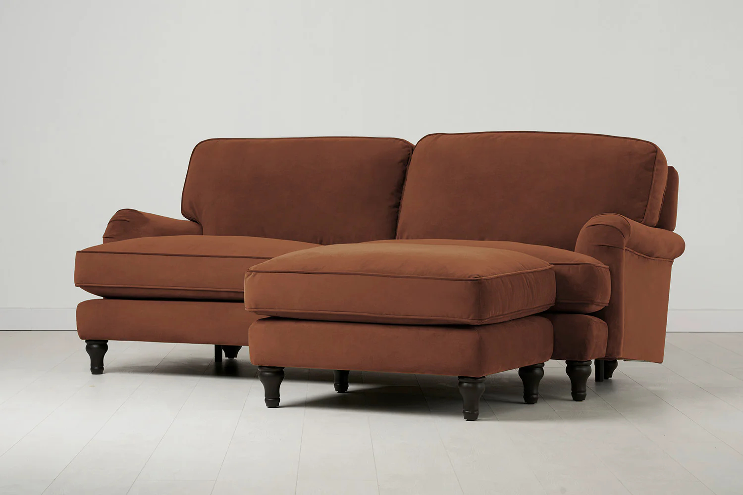 Model 15 3 Seater Sofa with Ottoman, Umber - Image 2