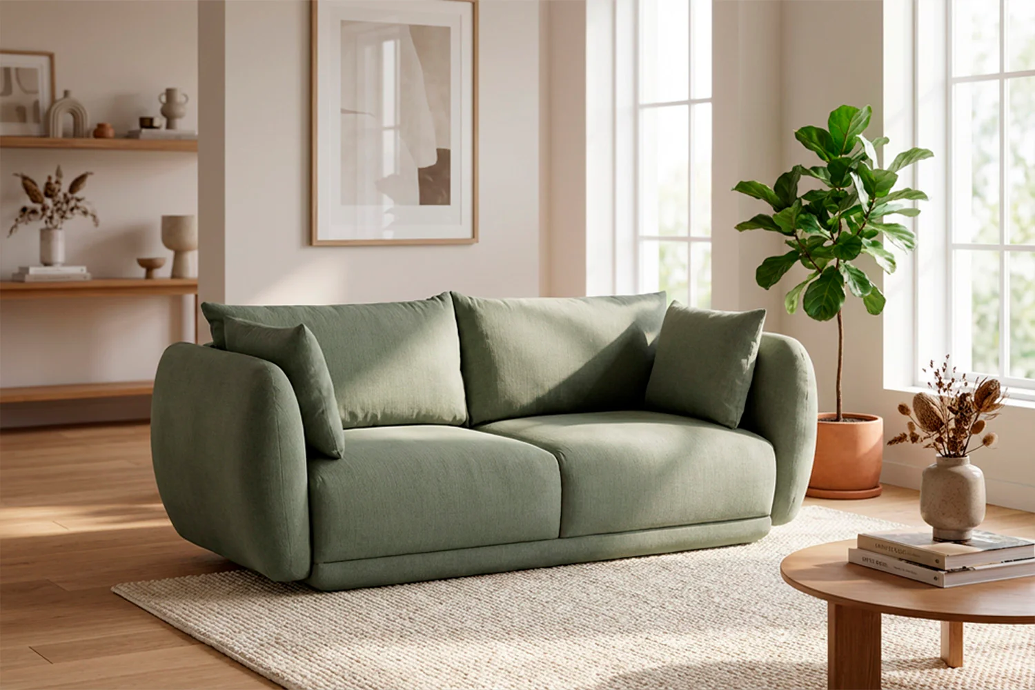 Model 16 3 Seater Sofa, Spruce - Image 2