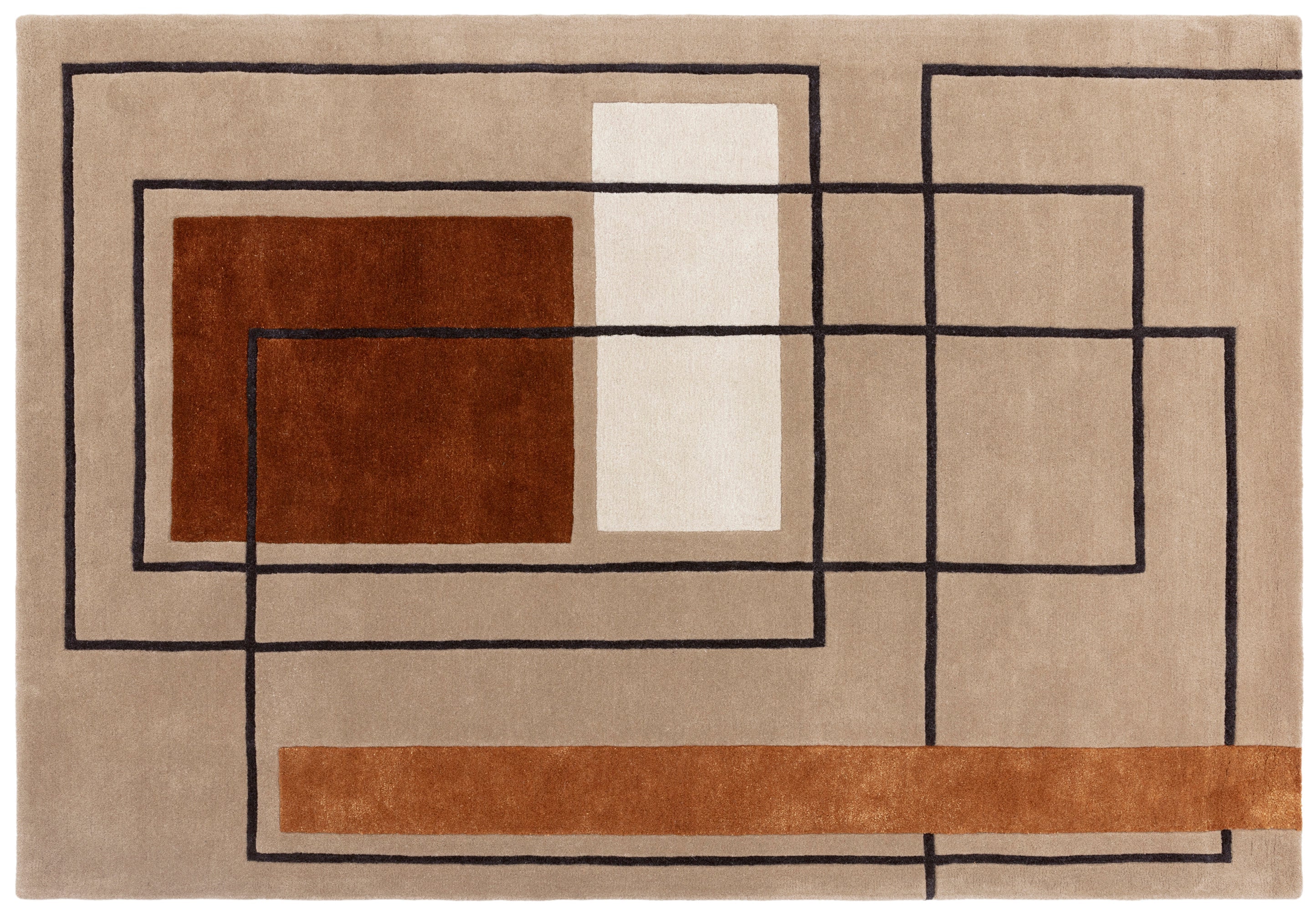 Reef Outline Terracotta Rug, 120x170