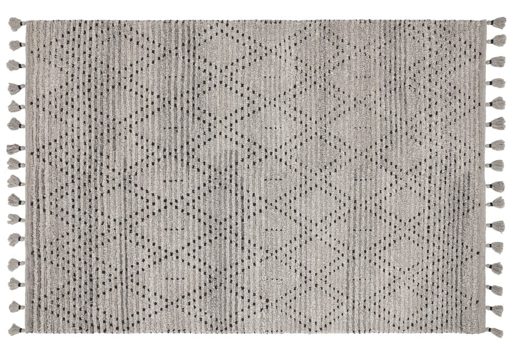Nepal Rug Grey Black Diamond, 120x170