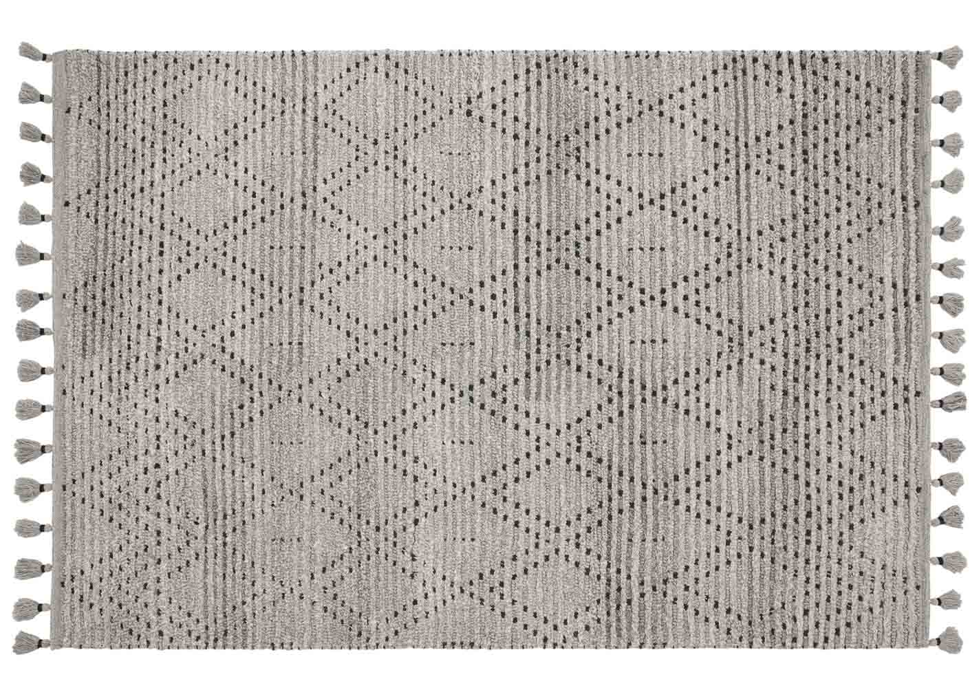 Nepal Rug Grey Black Diamond, 200x290 - Image 4
