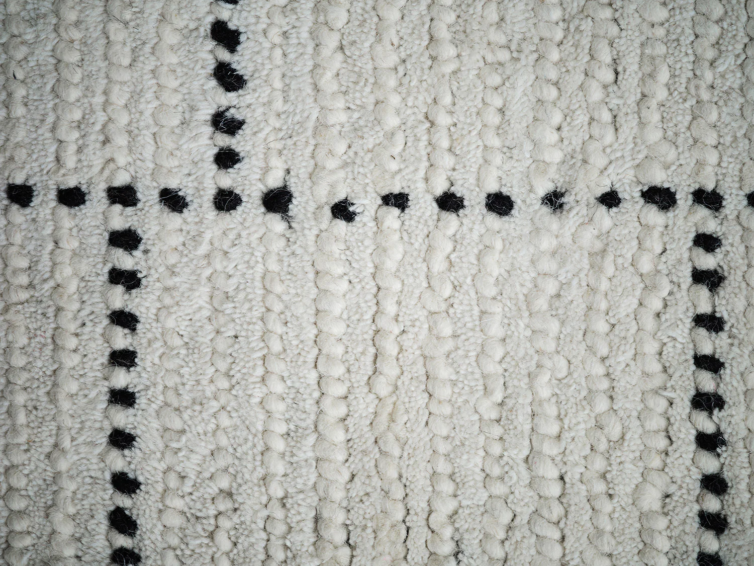 Nepal Rug Cream Black Tile, 120x170
