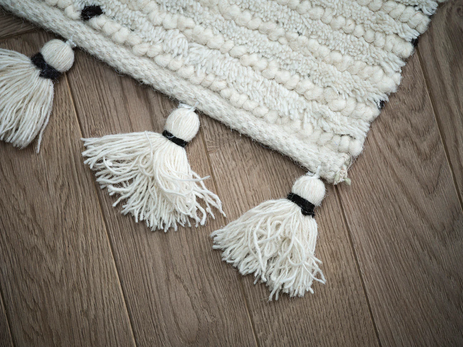 Nepal Rug Cream Black Tile, 120x170 - Image 2