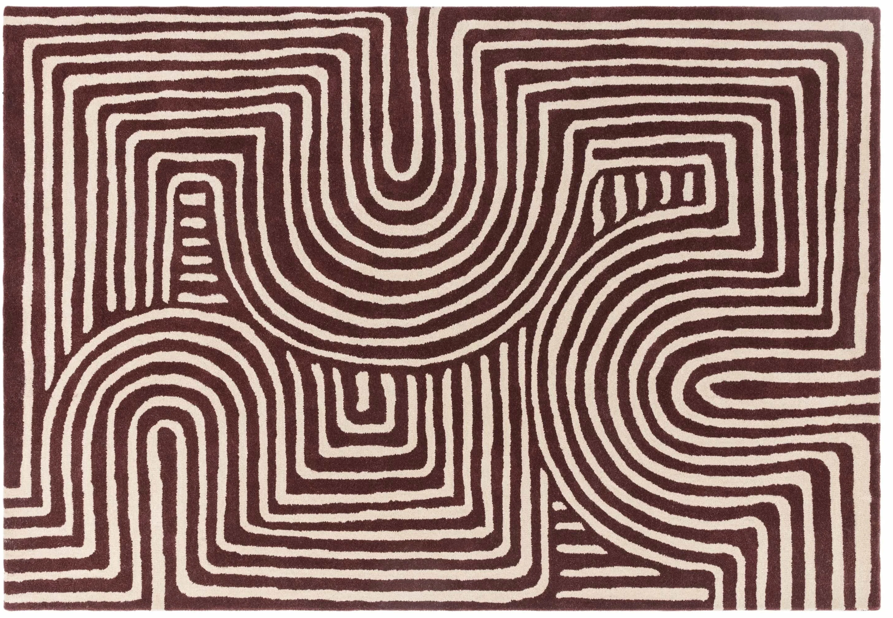 Reef Rug Curve Plum, 160x230