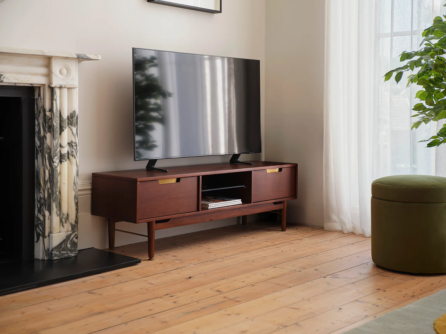 TV Unit 01 For TVs up to 60-inches, Walnut - Image 2